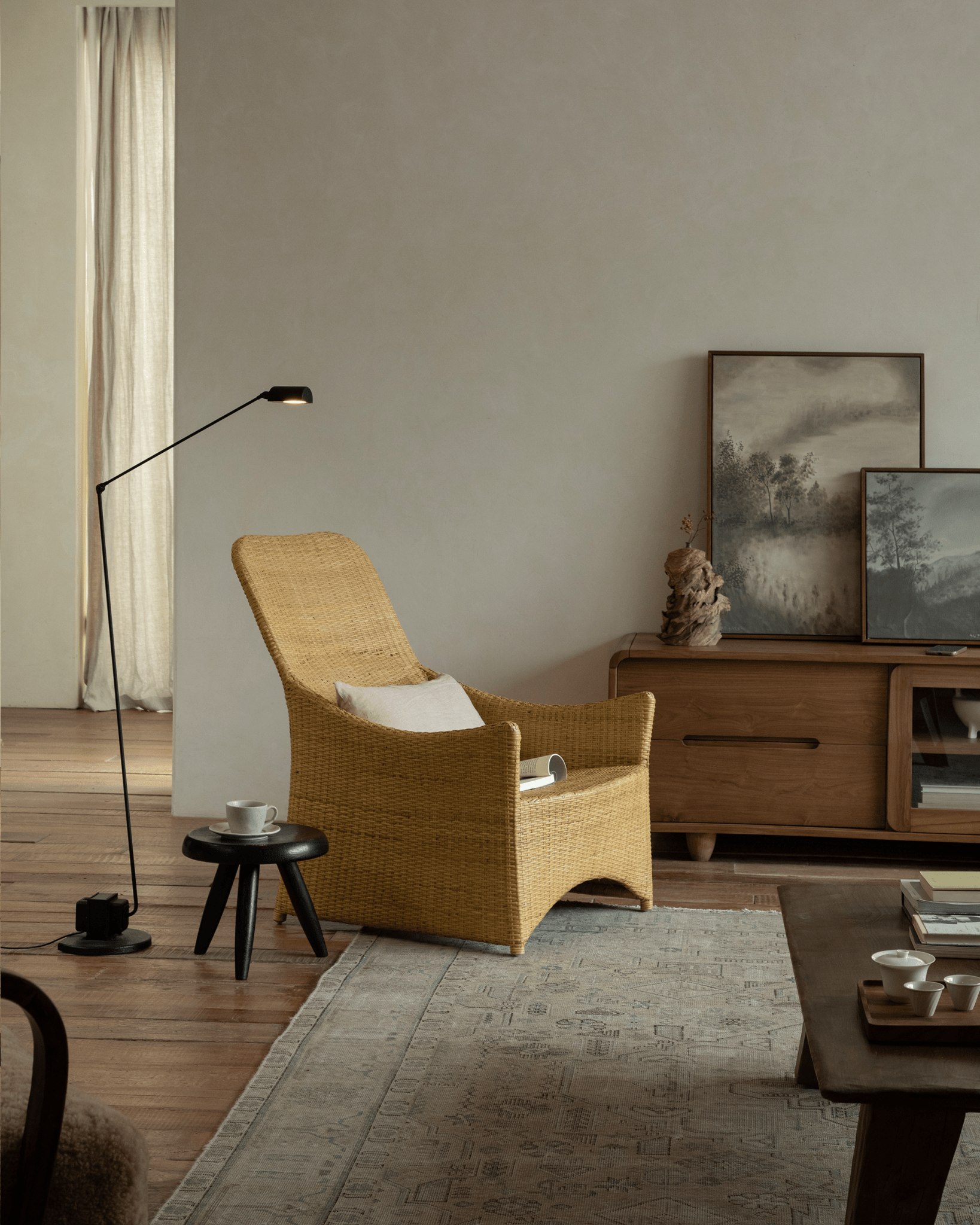 Slide Rattan Lounge Chair - ZM Home