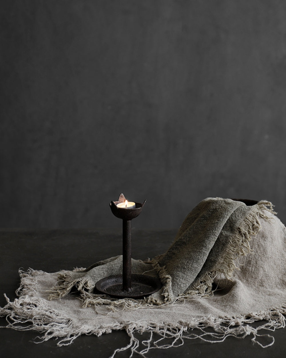 Rustic Iron Candle Holder | Coffee Table Decor - ZM Home