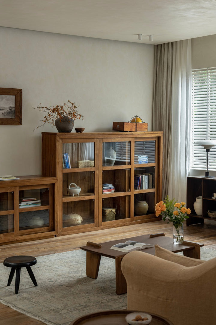 Glass Front Bookcase - ZM Home