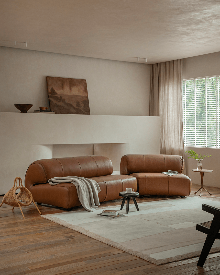 Wave Nappa Leather Sofa - ZM Home