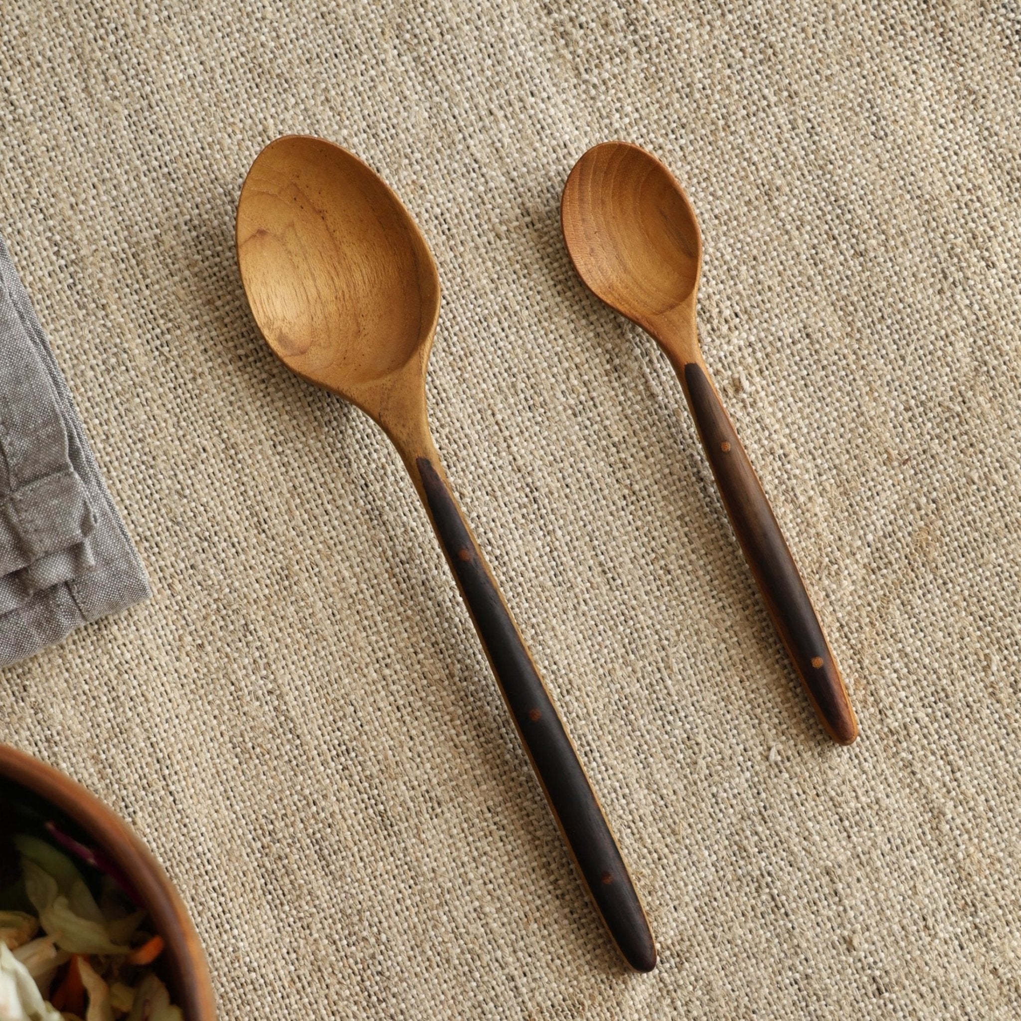 Ebony Wood Handle Table Spoon*2PCS - ZM Home