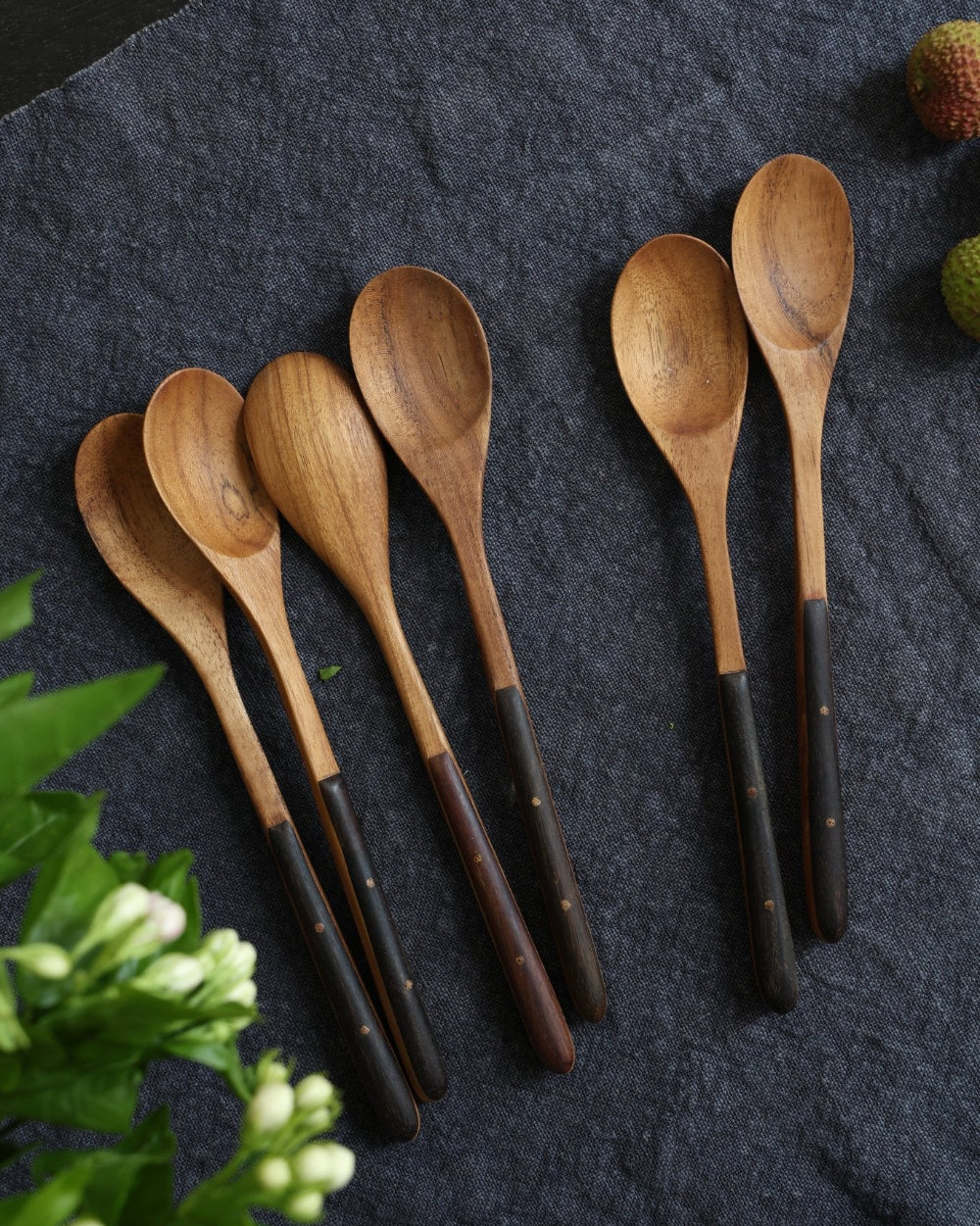 Ebony Wood Handle Table Spoon*2PCS - ZM Home