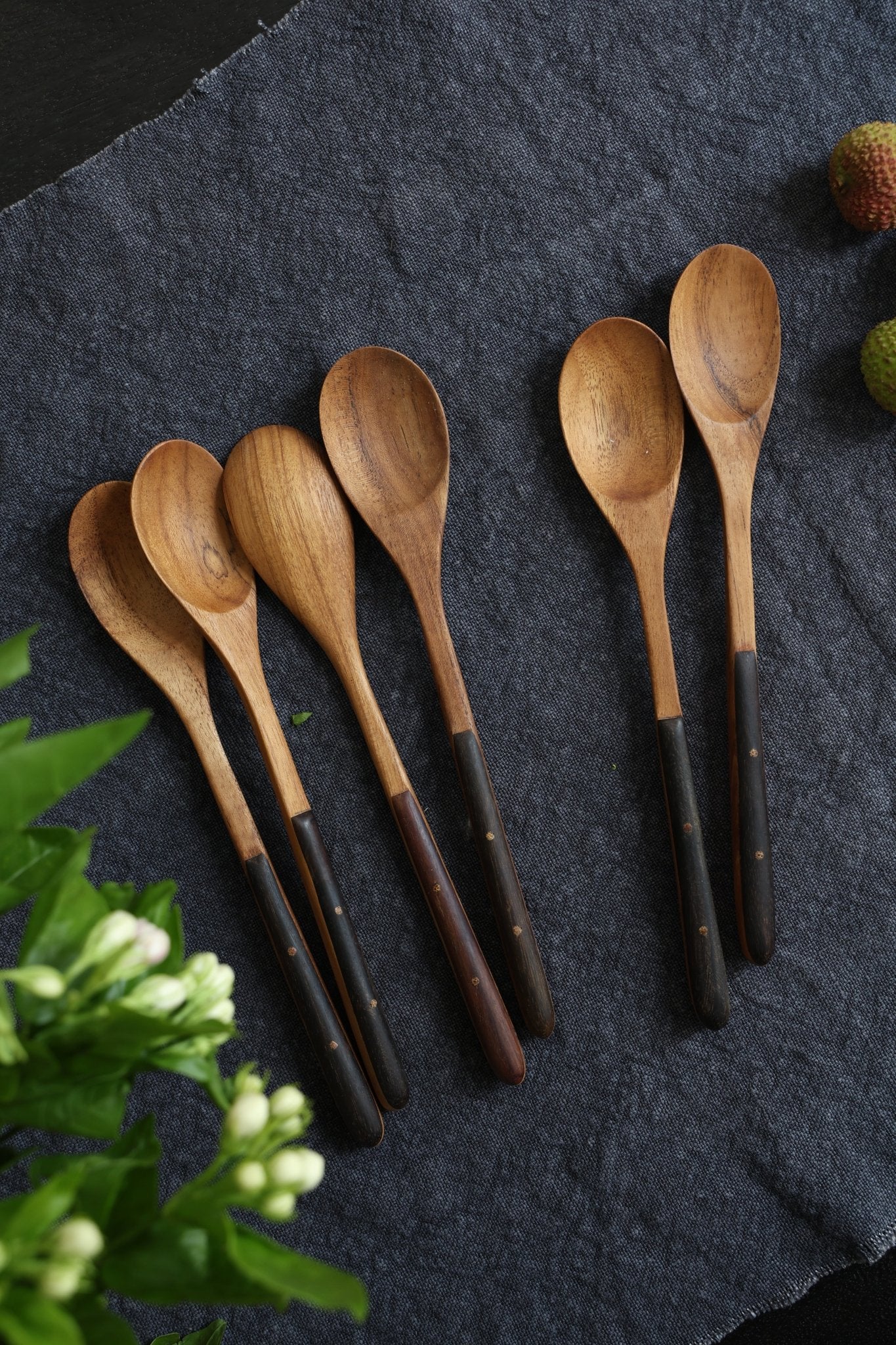 Ebony Wood Handle Table Spoon*2PCS - ZM Home