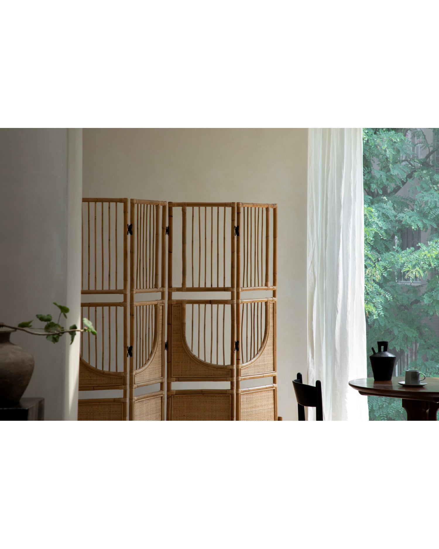 Sunlit Rattan Screen