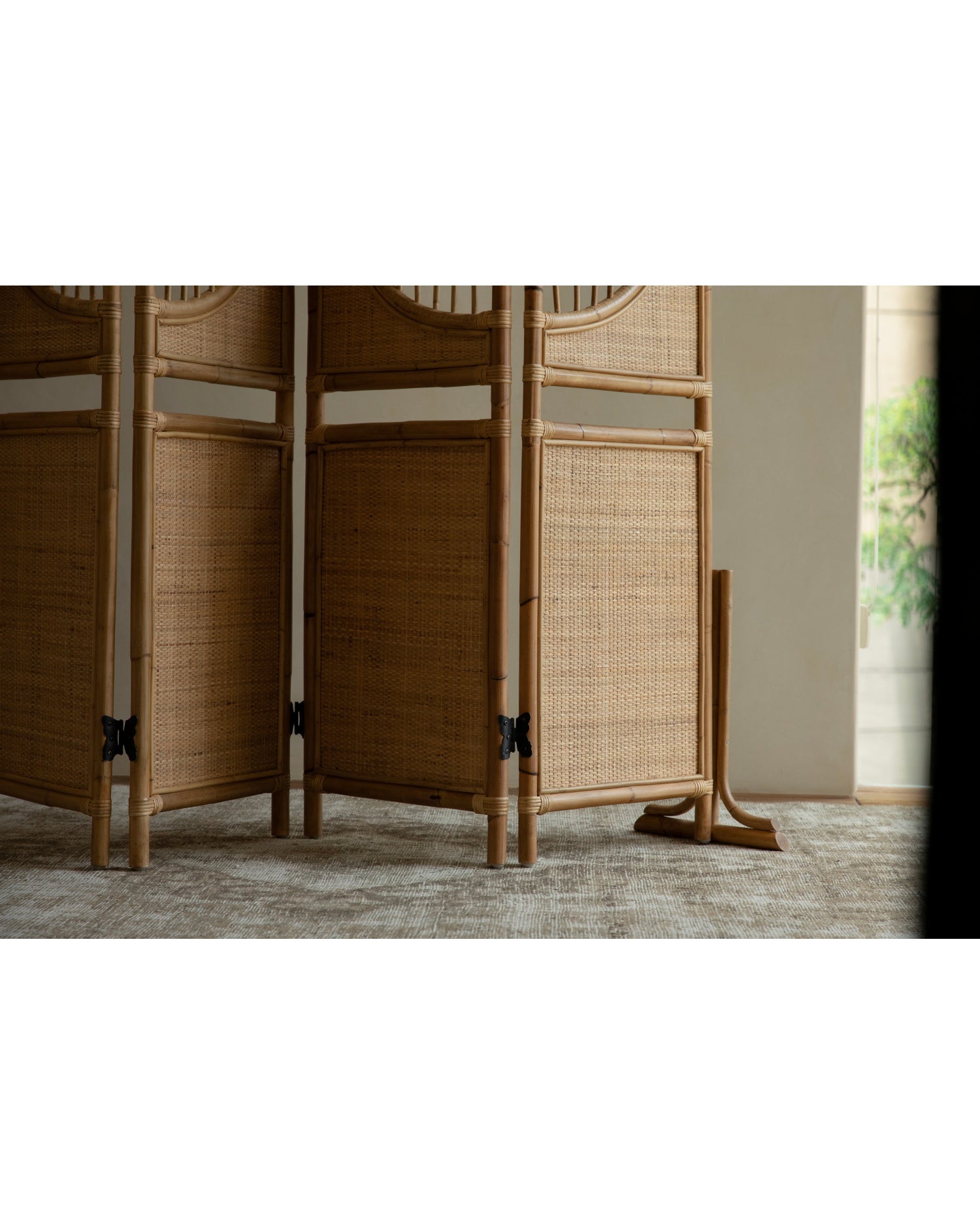 Sunlit Rattan Screen