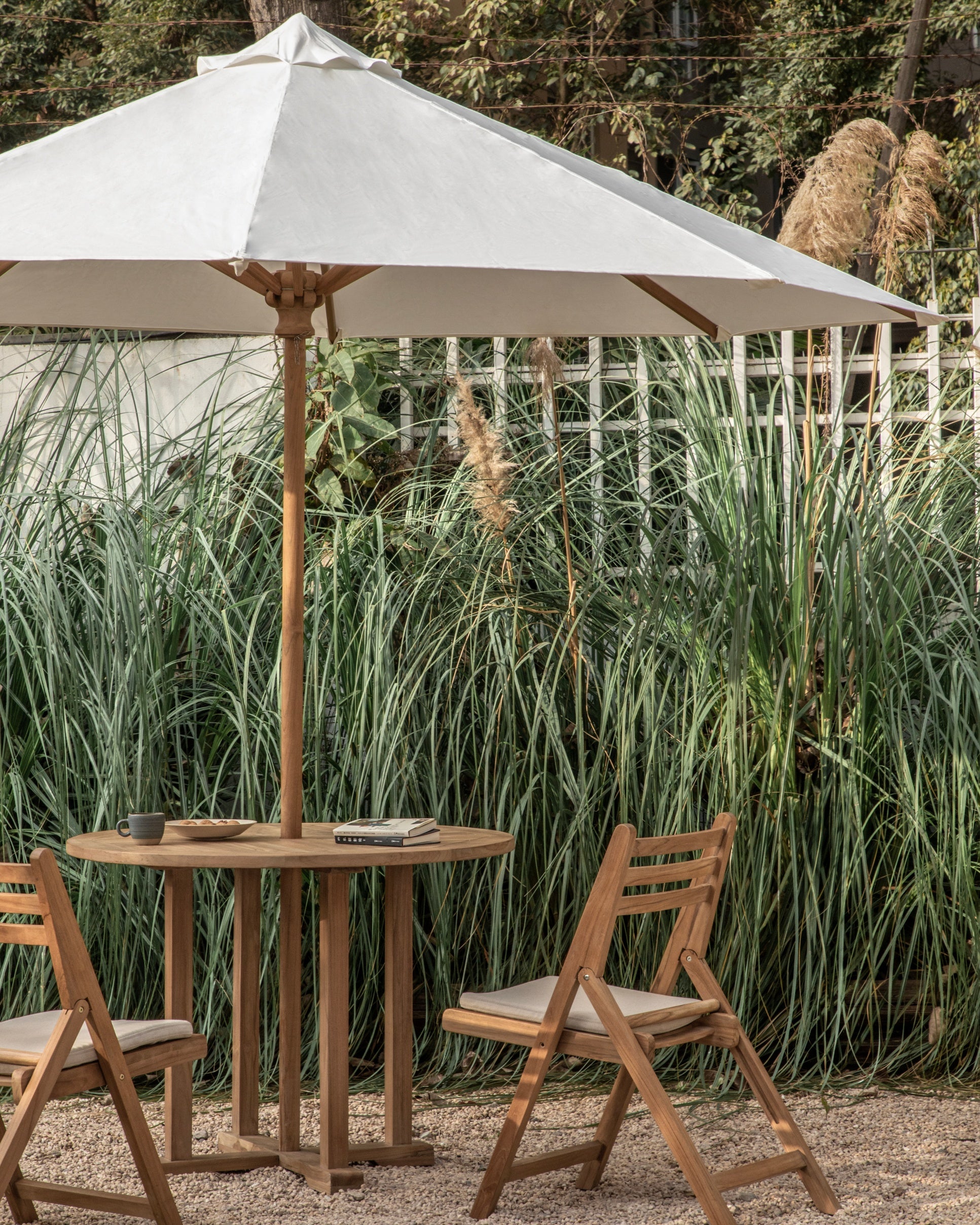 large patio table umbrella Outdoor Patio Table and Umbrella Set