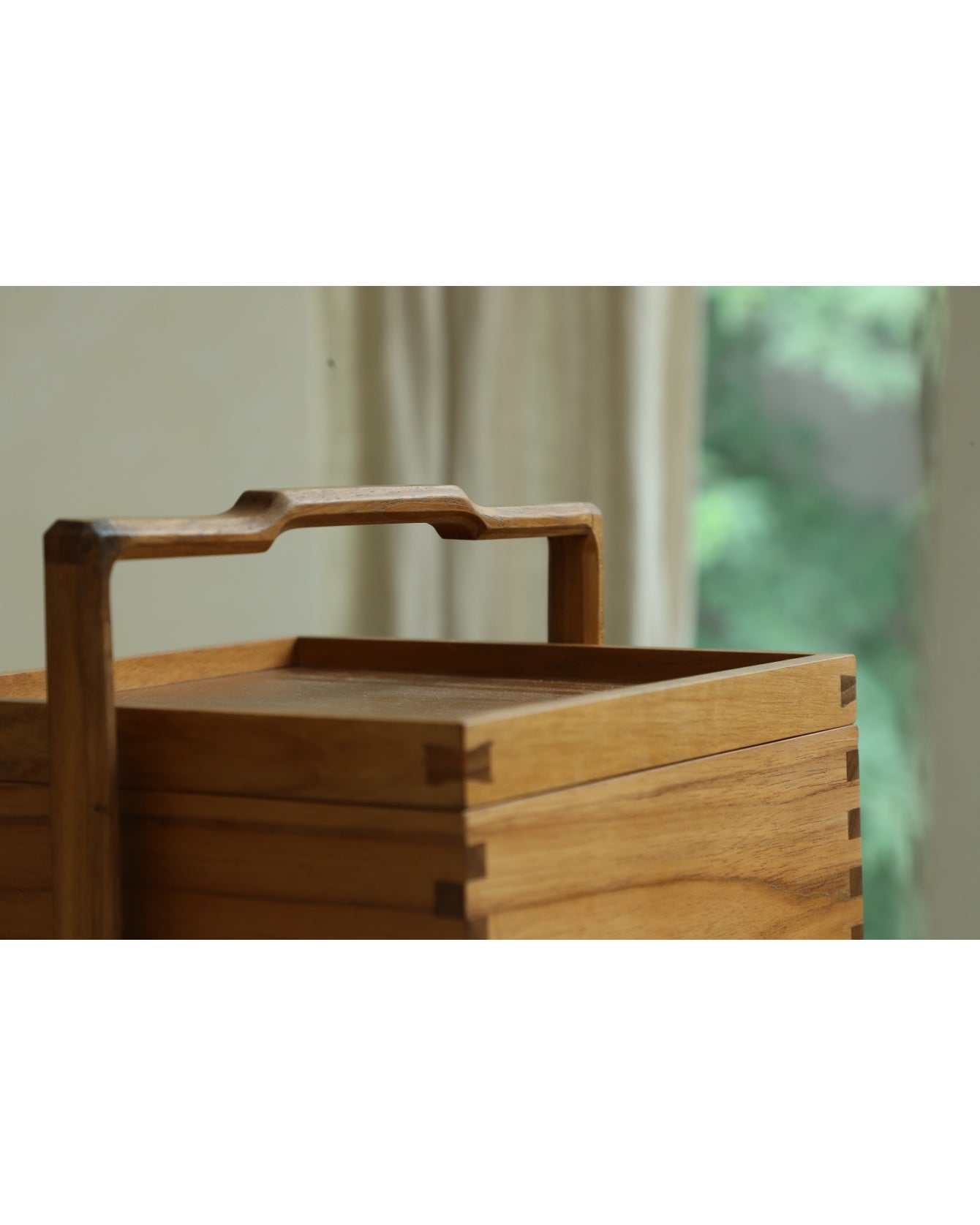 Teak Multi-Tier Bento Box | Handcrafted Serving Box - ZM Home