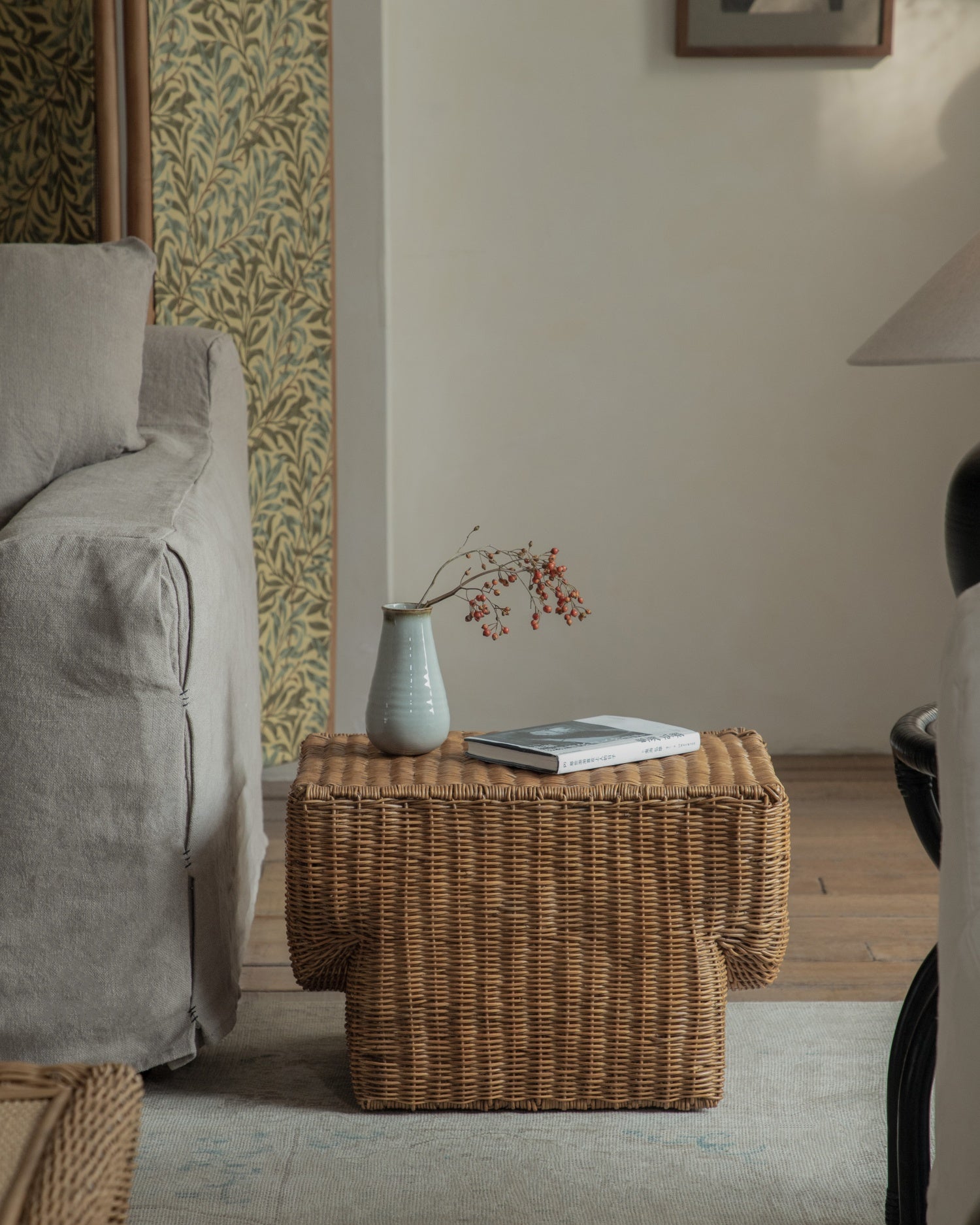 Bruno Rattan Side Table Set