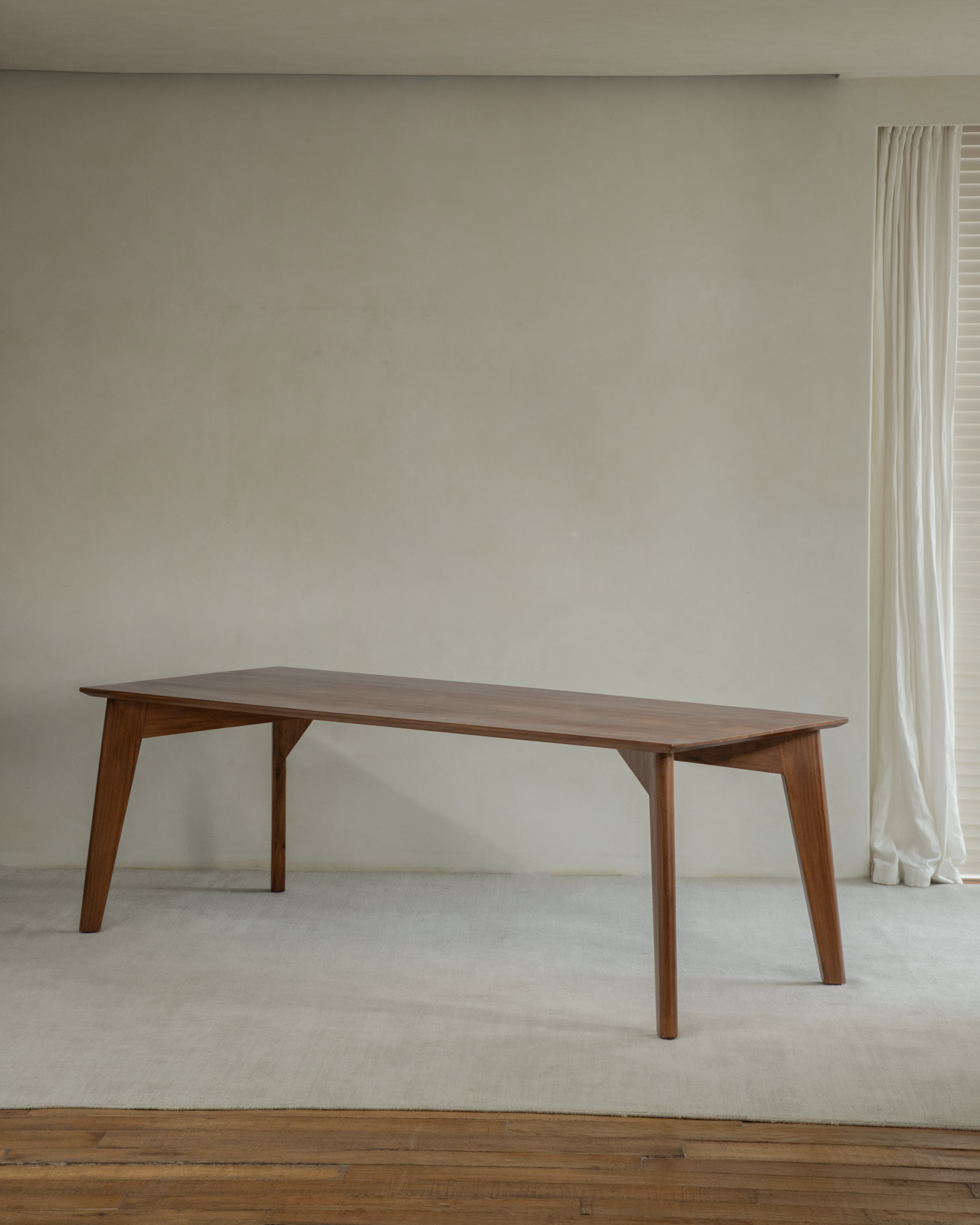 Easy Dining Table | Teak 78.7in Top, Tilted Legs - ZM Home