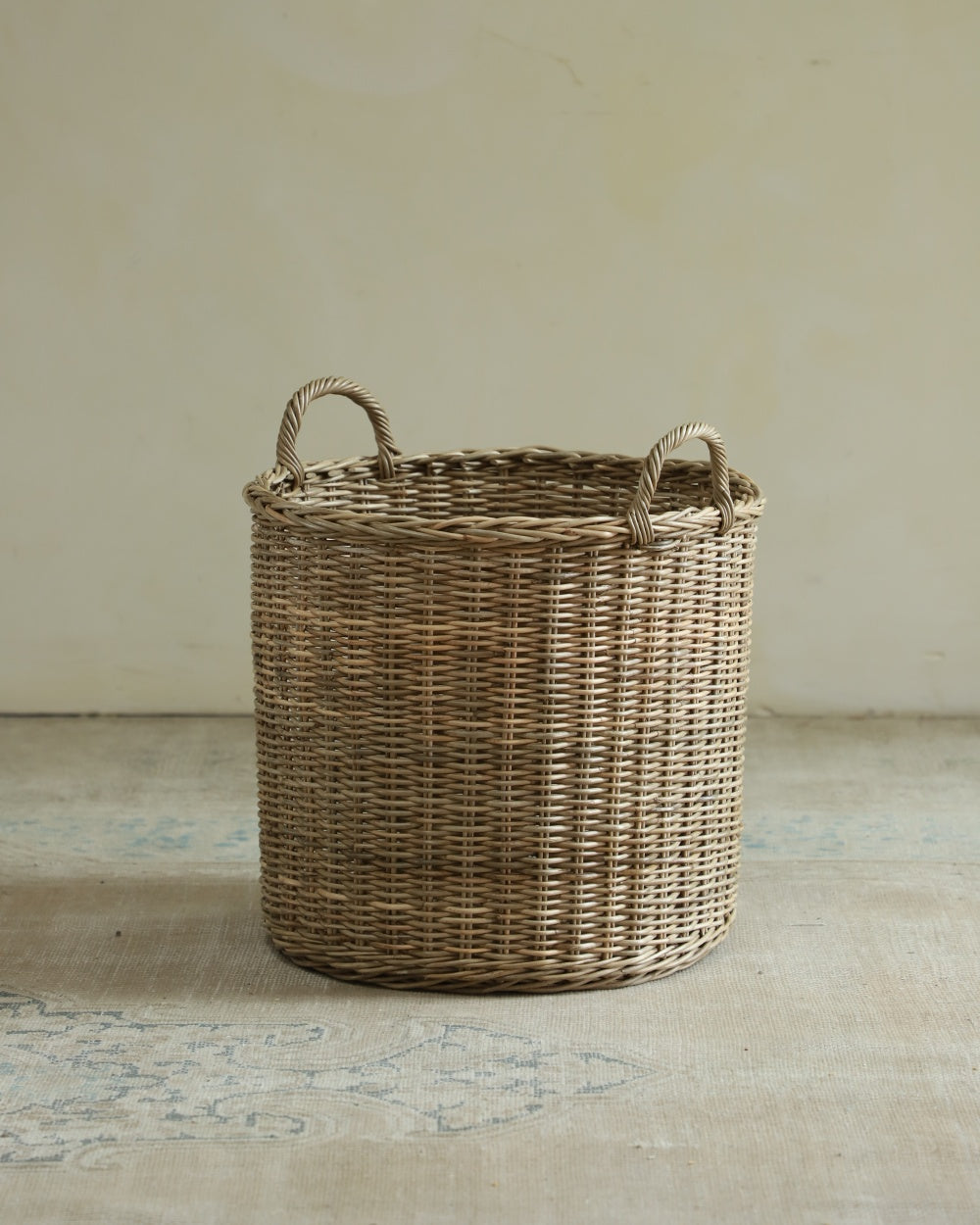 Aria Round Rattan Storage Basket with Handles