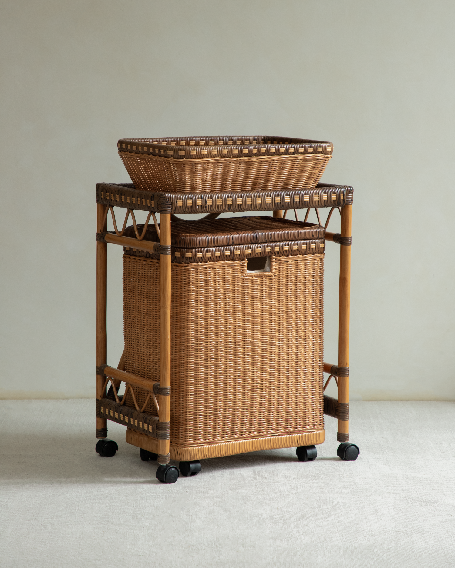 Milo Rattan Laundry Cart