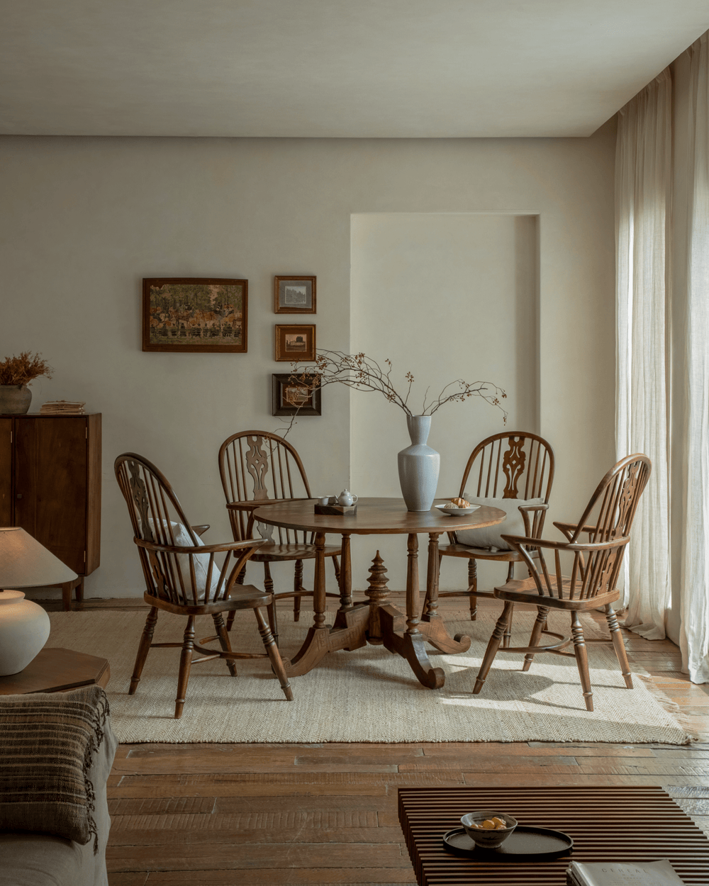 Windsor Chair | Vintage Solid Wood Lounge Chair, High Back - ZM Home
