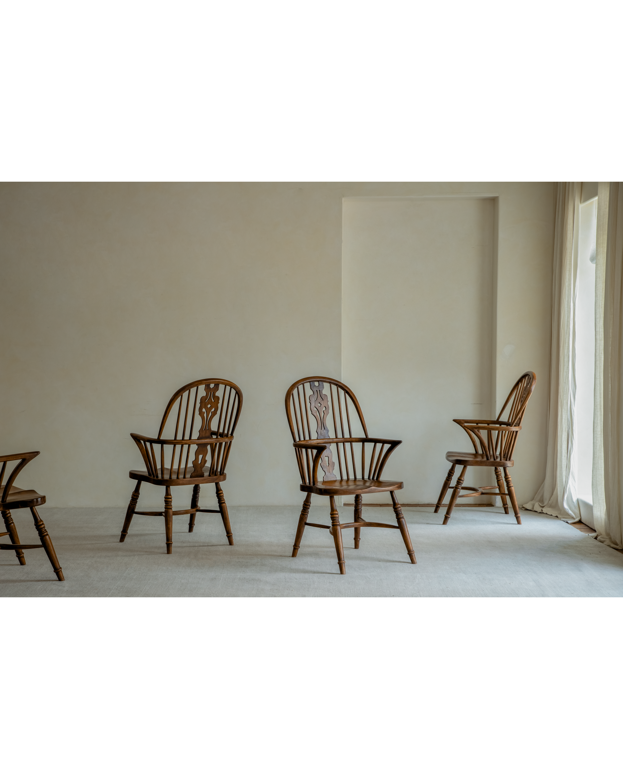 Windsor Chair | Vintage Solid Wood Lounge Chair, High Back - ZM Home