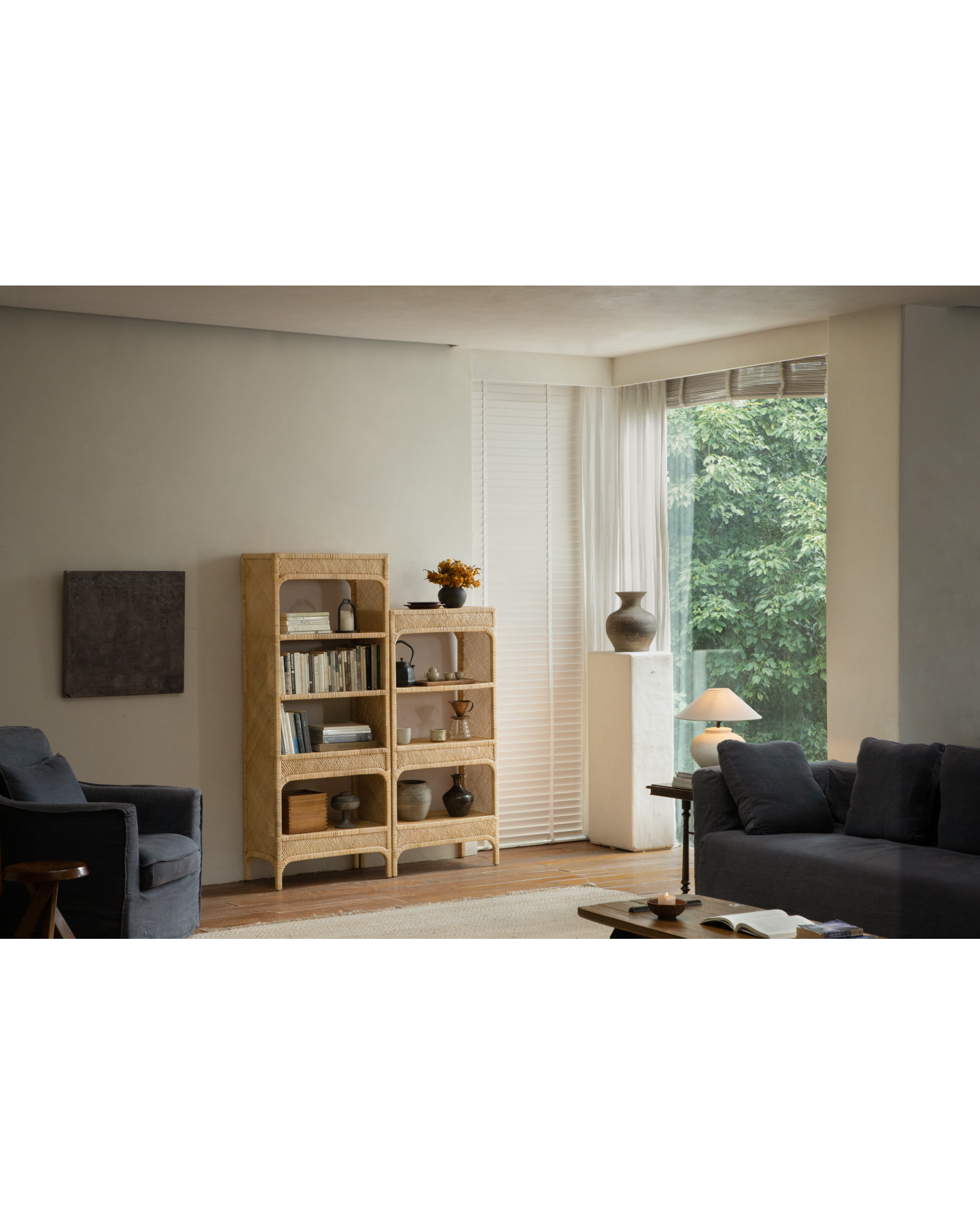 Mallow Rattan Shelving Unit