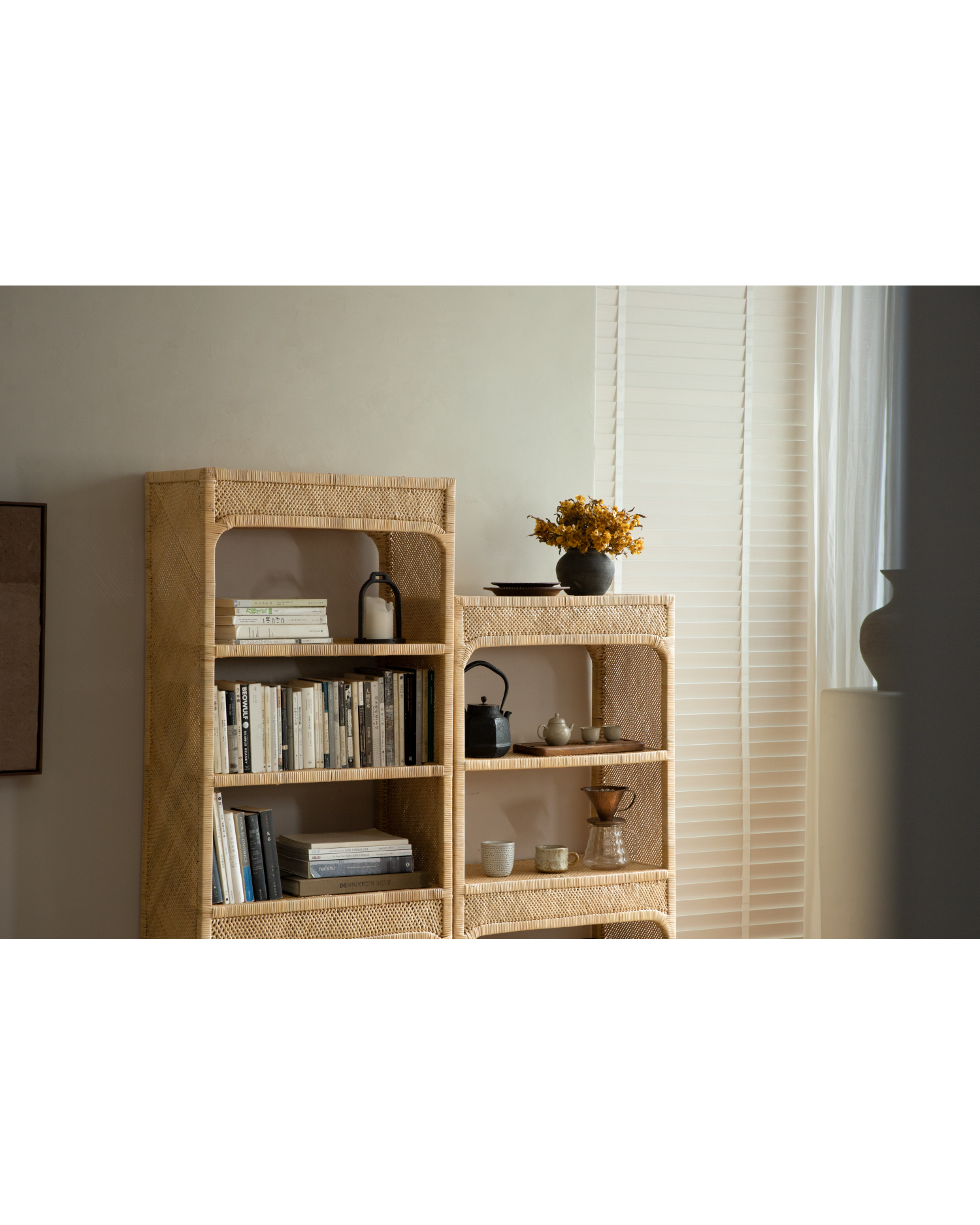 Mallow Rattan Shelving Unit