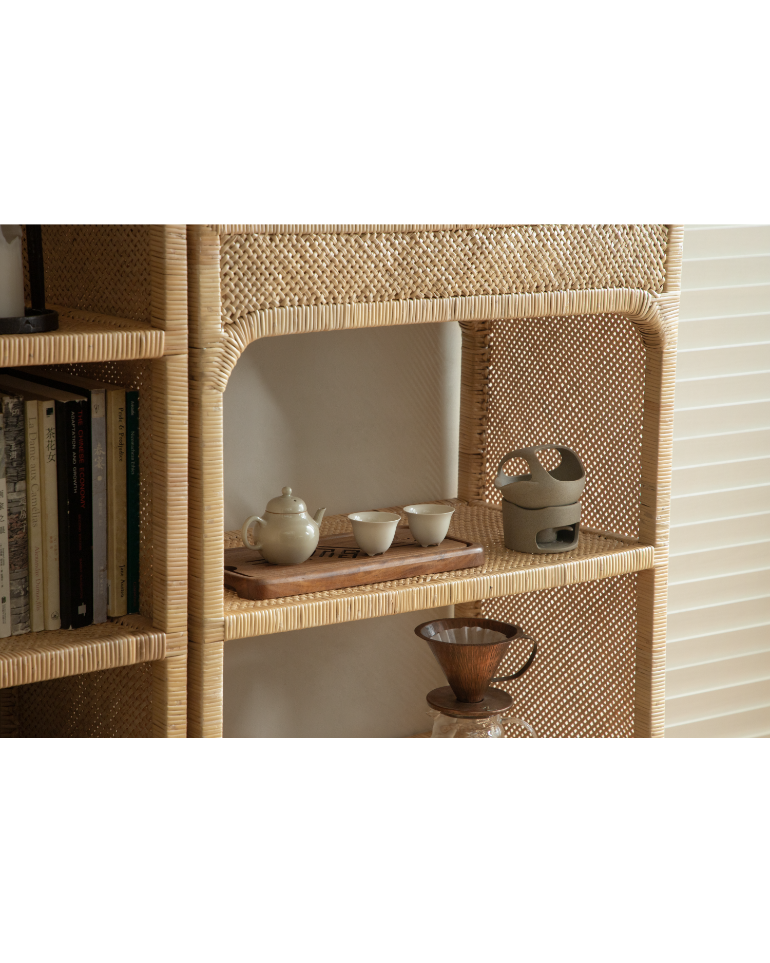 Mallow Rattan Shelving Unit