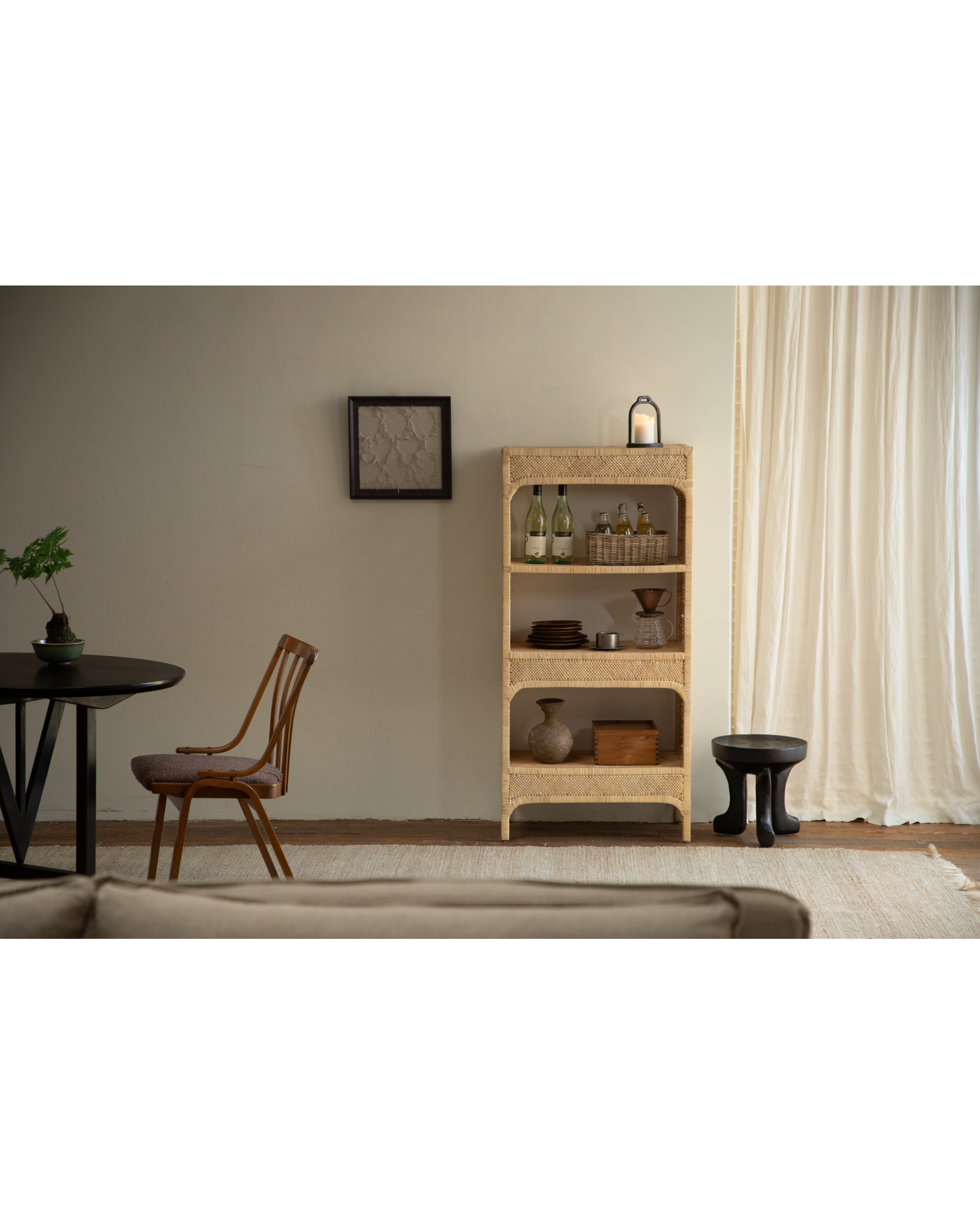 Mallow Rattan Shelving Unit