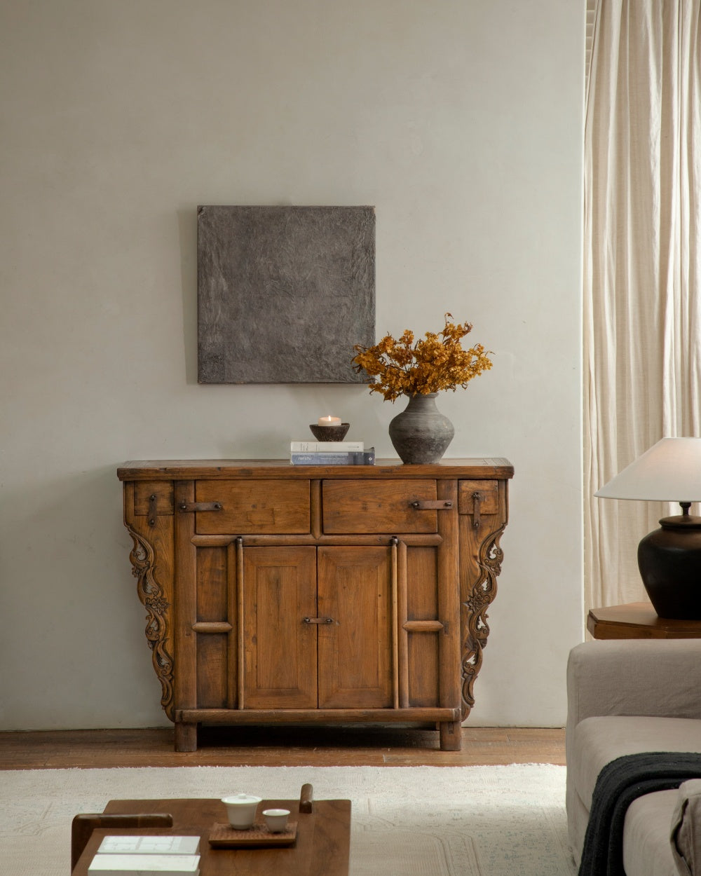 Antique Chinese Cabinet | Teak Wood Storage