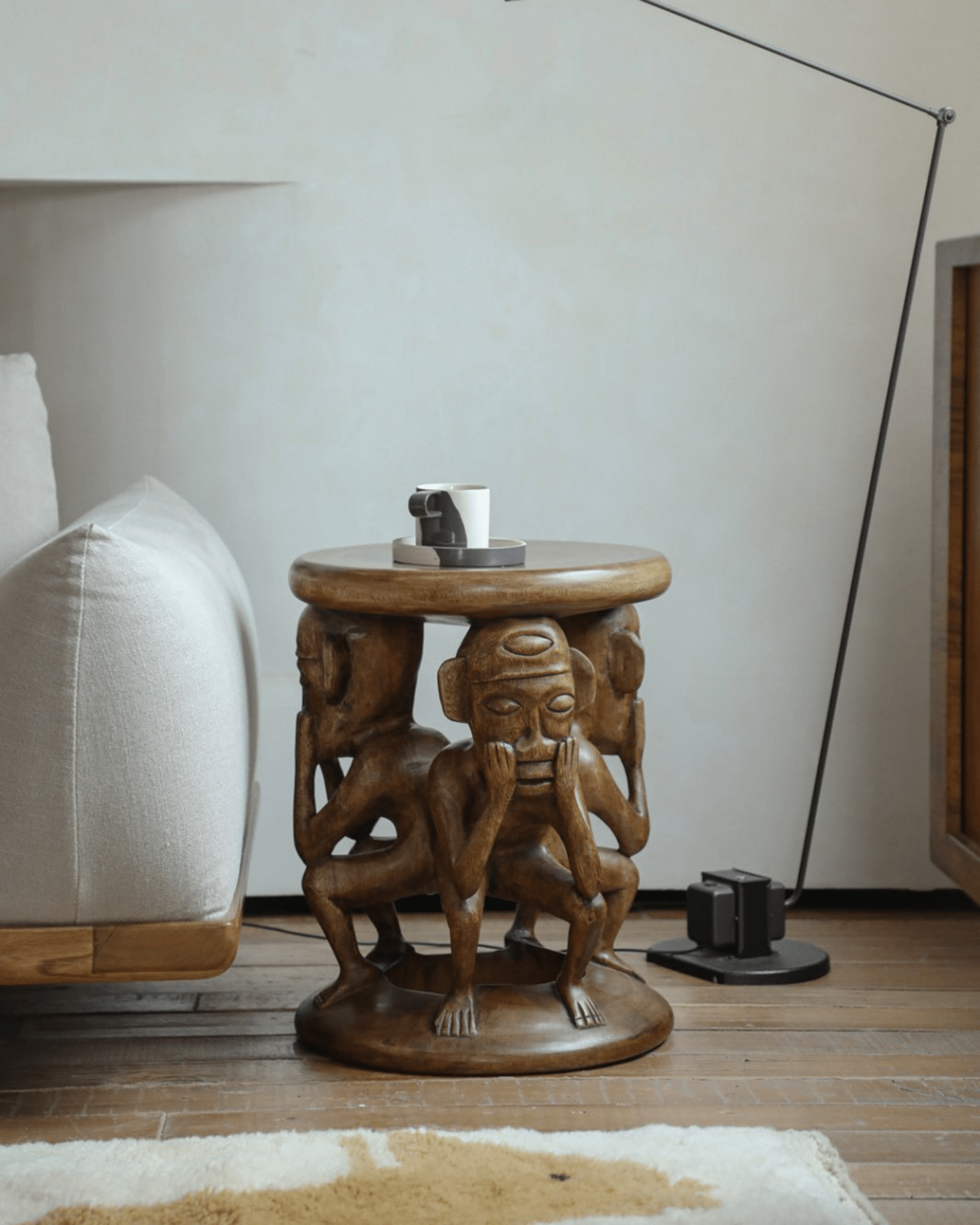 Tribal Sculptural End Table - ZM Home