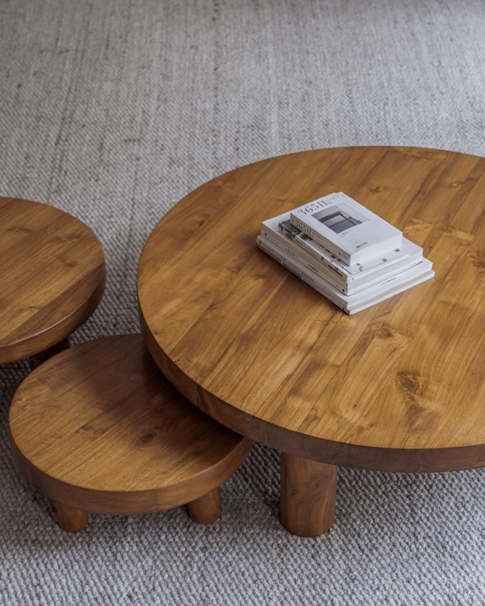 Solid Teak Coffee Table Sets | 3 Sizes, Varnish - ZM Home Solid Teak Coffee Table Sets | 3 Sizes, Varnish - ZM Home