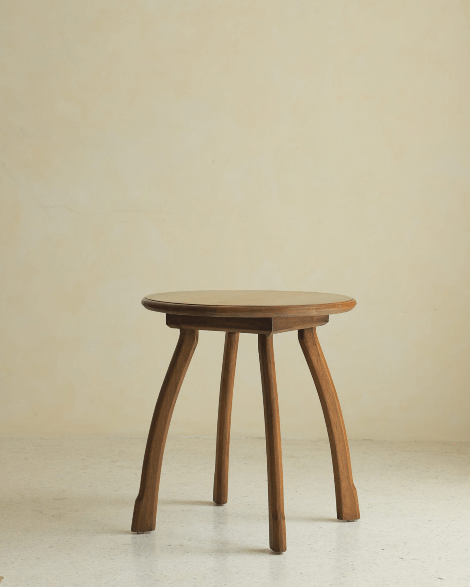 Ele Round Side Table - Vintage Phoebe Wood Side Table with Octopus-Inspired Legs