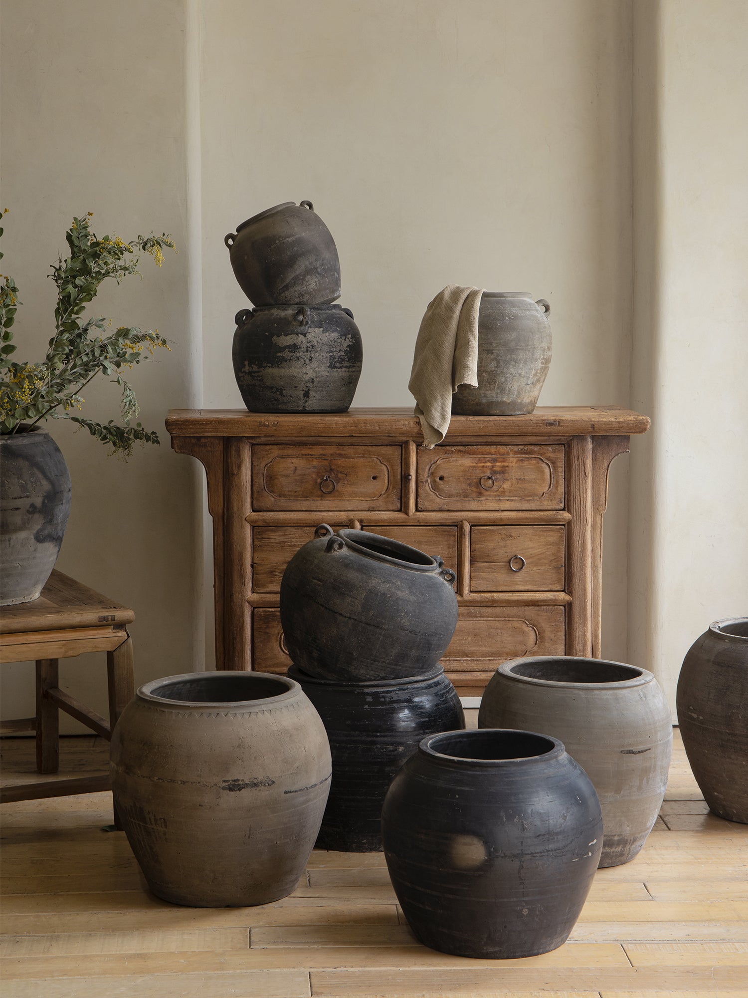 mud plant pots Handcrafted Clay Pot | Planter & Coffee Table Accent